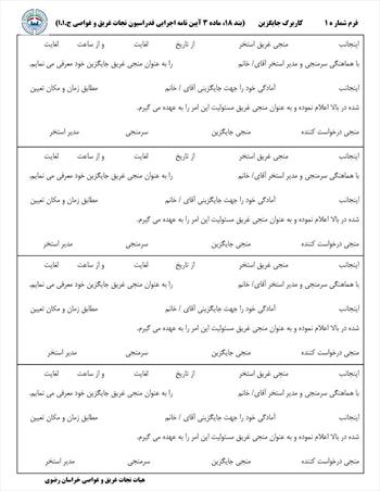 کاربرگ جایگزین منجی غریق